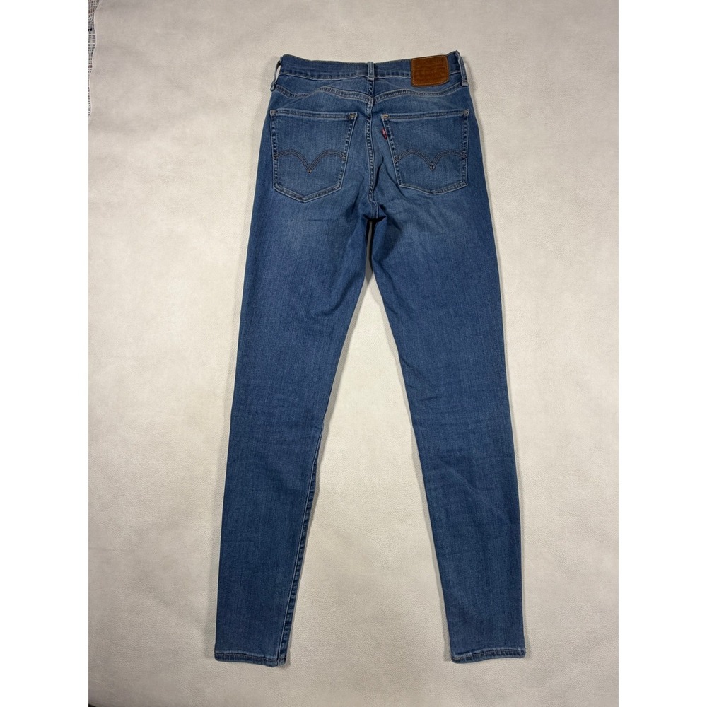 Levis Premium Mile High Super Skinny Jeans Womens 27 Medium Wash Blue Denim 4309 - Picture 10 of 12